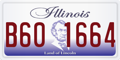 IL license plate B601664