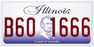 IL license plate B601666
