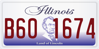 IL license plate B601674