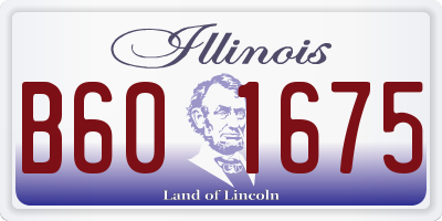 IL license plate B601675