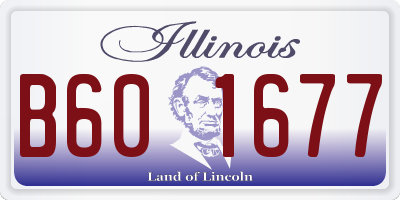 IL license plate B601677