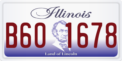 IL license plate B601678