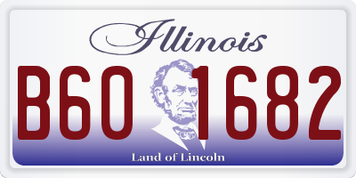 IL license plate B601682
