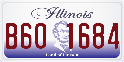 IL license plate B601684