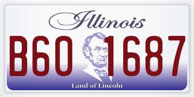 IL license plate B601687