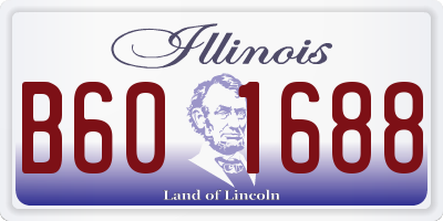 IL license plate B601688