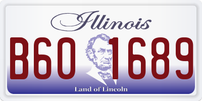 IL license plate B601689