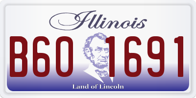 IL license plate B601691