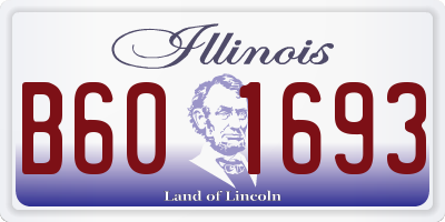 IL license plate B601693