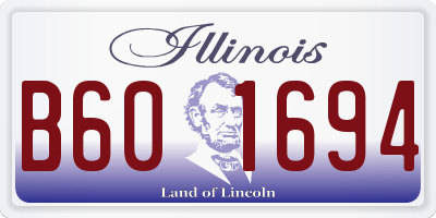 IL license plate B601694