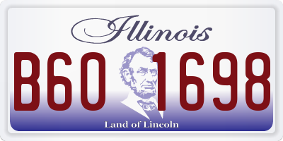 IL license plate B601698