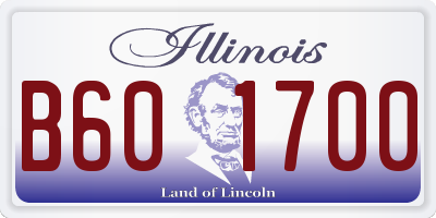 IL license plate B601700