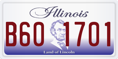 IL license plate B601701