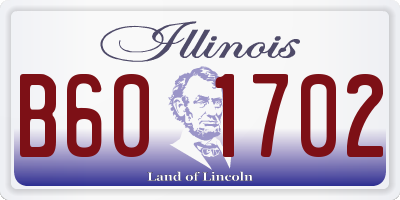 IL license plate B601702