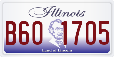 IL license plate B601705