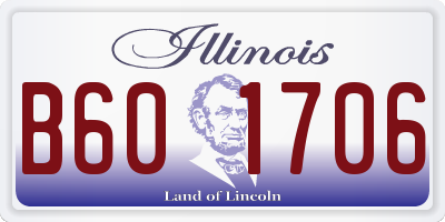 IL license plate B601706