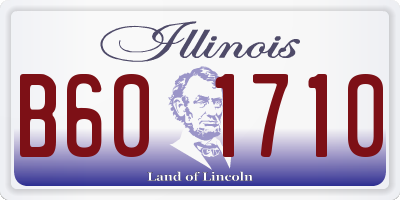 IL license plate B601710