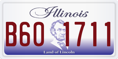 IL license plate B601711