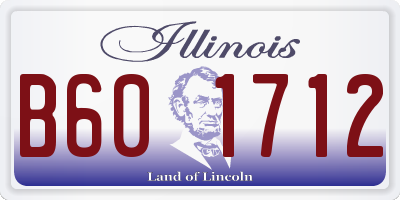 IL license plate B601712