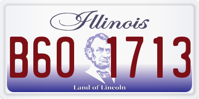 IL license plate B601713
