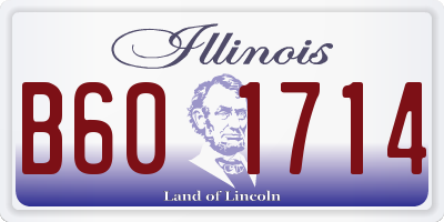 IL license plate B601714