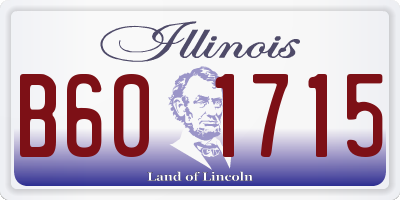 IL license plate B601715