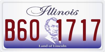 IL license plate B601717