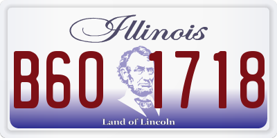 IL license plate B601718