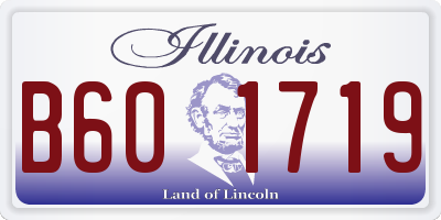 IL license plate B601719