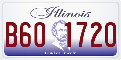 IL license plate B601720