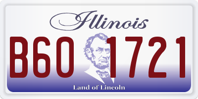 IL license plate B601721