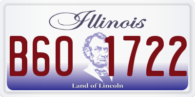 IL license plate B601722