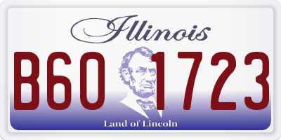 IL license plate B601723