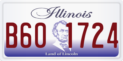 IL license plate B601724