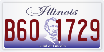 IL license plate B601729