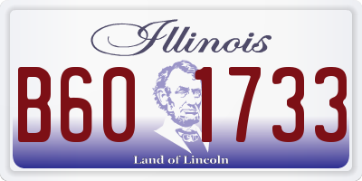 IL license plate B601733