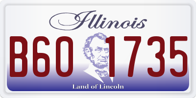 IL license plate B601735