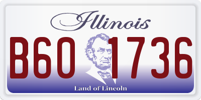 IL license plate B601736