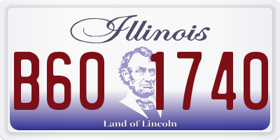IL license plate B601740