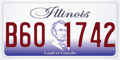 IL license plate B601742