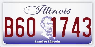 IL license plate B601743