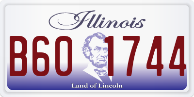 IL license plate B601744