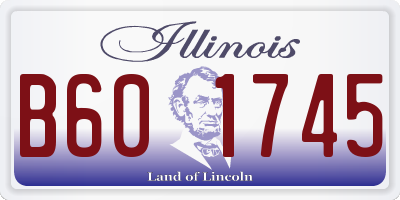 IL license plate B601745