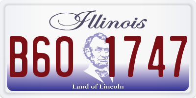 IL license plate B601747