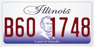 IL license plate B601748