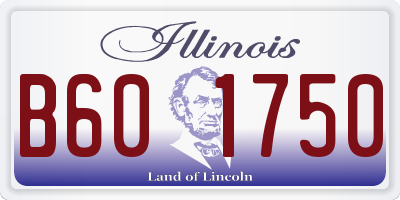 IL license plate B601750