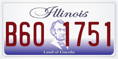 IL license plate B601751