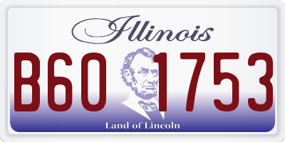 IL license plate B601753