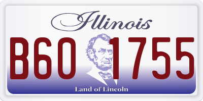 IL license plate B601755