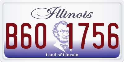 IL license plate B601756